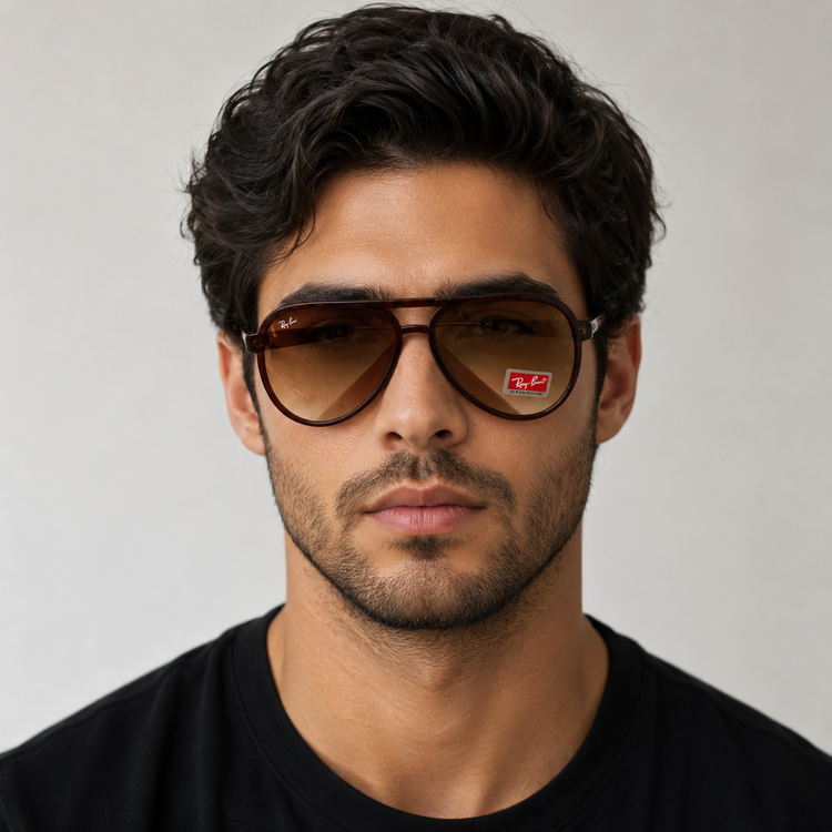 عینک آفتابی خلبانی مردانه برند Rayban ||تست مجازی روی چهره قبل از خرید||