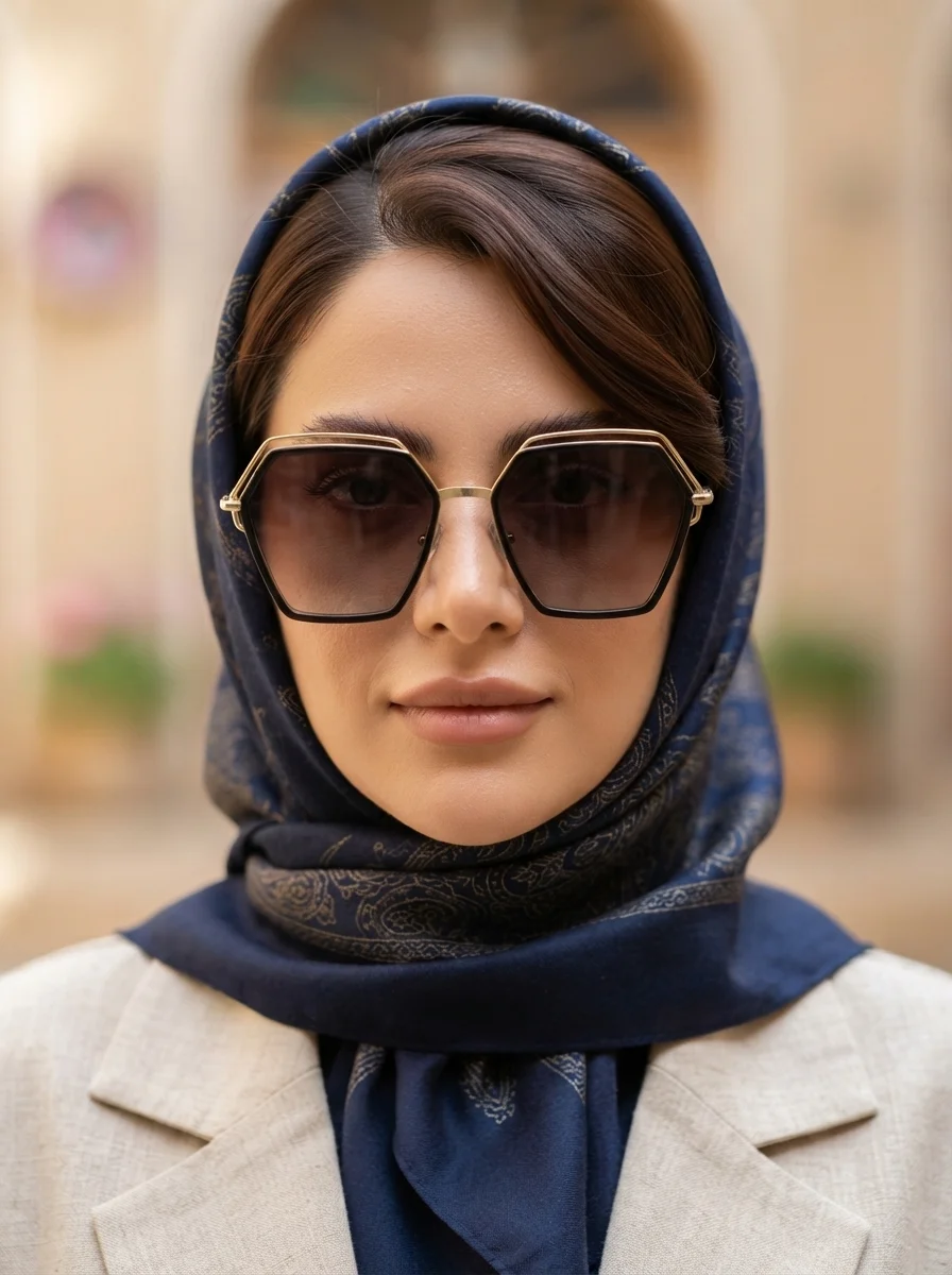عینک آفتابی زنانه UV400 برند Gucci ||تست مجازی روی چهره قبل از خرید||
