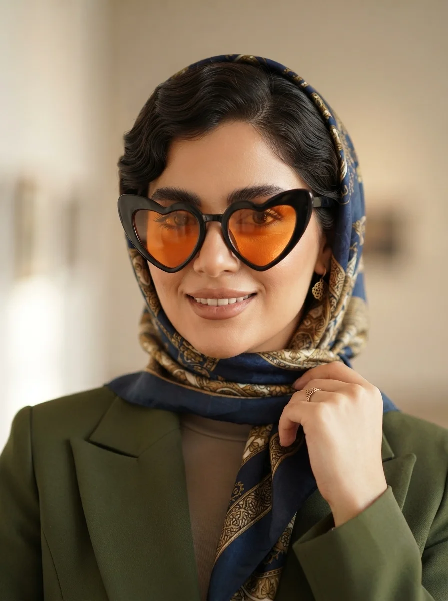 عینک آفتابی زنانه UV400 برند Fendi ||تست مجازی روی چهره قبل از خرید||