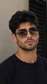 عینک آفتابی مردانه فریم فلزی برند Rayban ||تست مجازی روی چهره قبل از خرید||