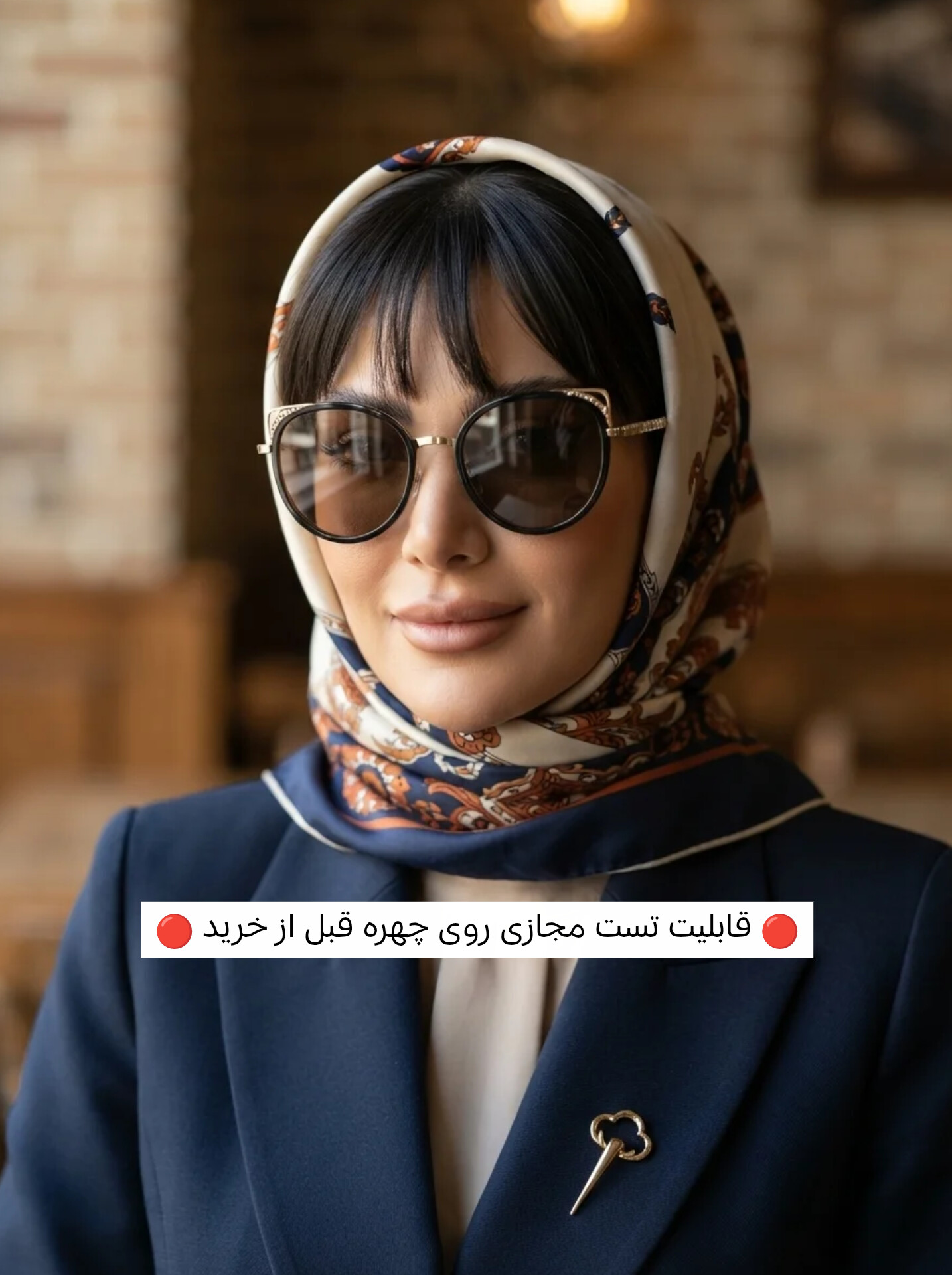 عینک آفتابی زنانه UV400 برند Gucci کد ۱۶۰ ||تست مجازی روی چهره قبل از خرید||